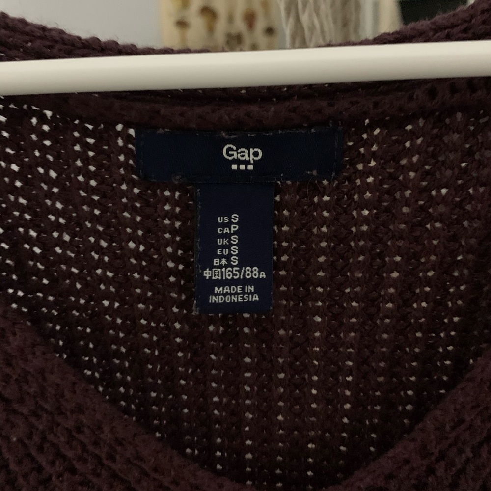 Crochet Plum Knitted Gap Sweater